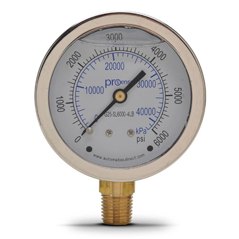 bottom mount pressure gauge