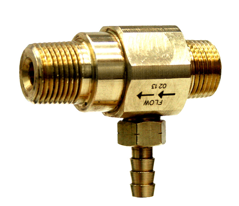 Brass Chemical Injector with Ceramic Ball, Non-Adjustable